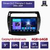 9palcové autorádio Carplay pro Citroen C4 C-Triomphe C-Quatre 2004-2009 Android do auta Multimediální přehrávač videa GPS Navigace WIFI 4+64GB