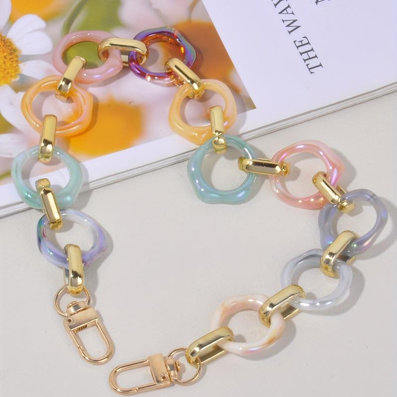 Acrylic Fashion Replaceable Bag Chain Strap Detachable Resin Purse Strap for Crossbody Shoulder Bag Daily Commute