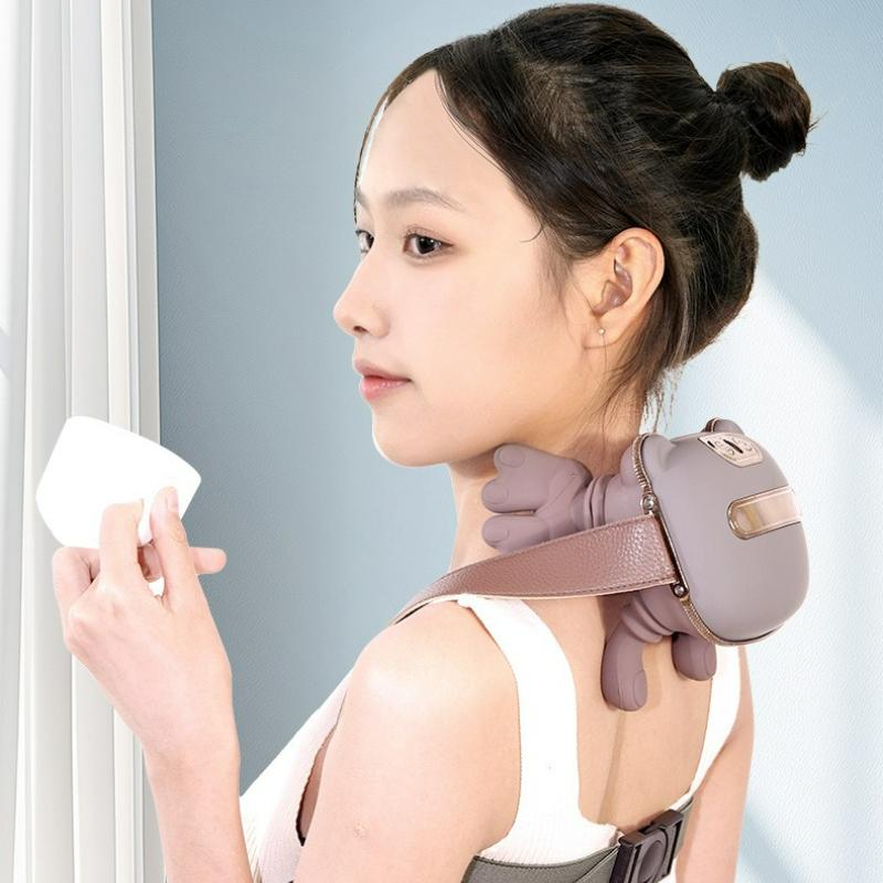 Neck Shoulder Massager Finger Pressure Shiatsu Neck Back and Shoulder Massager Electric Kneading Neck Deep Massage Muscle Relax