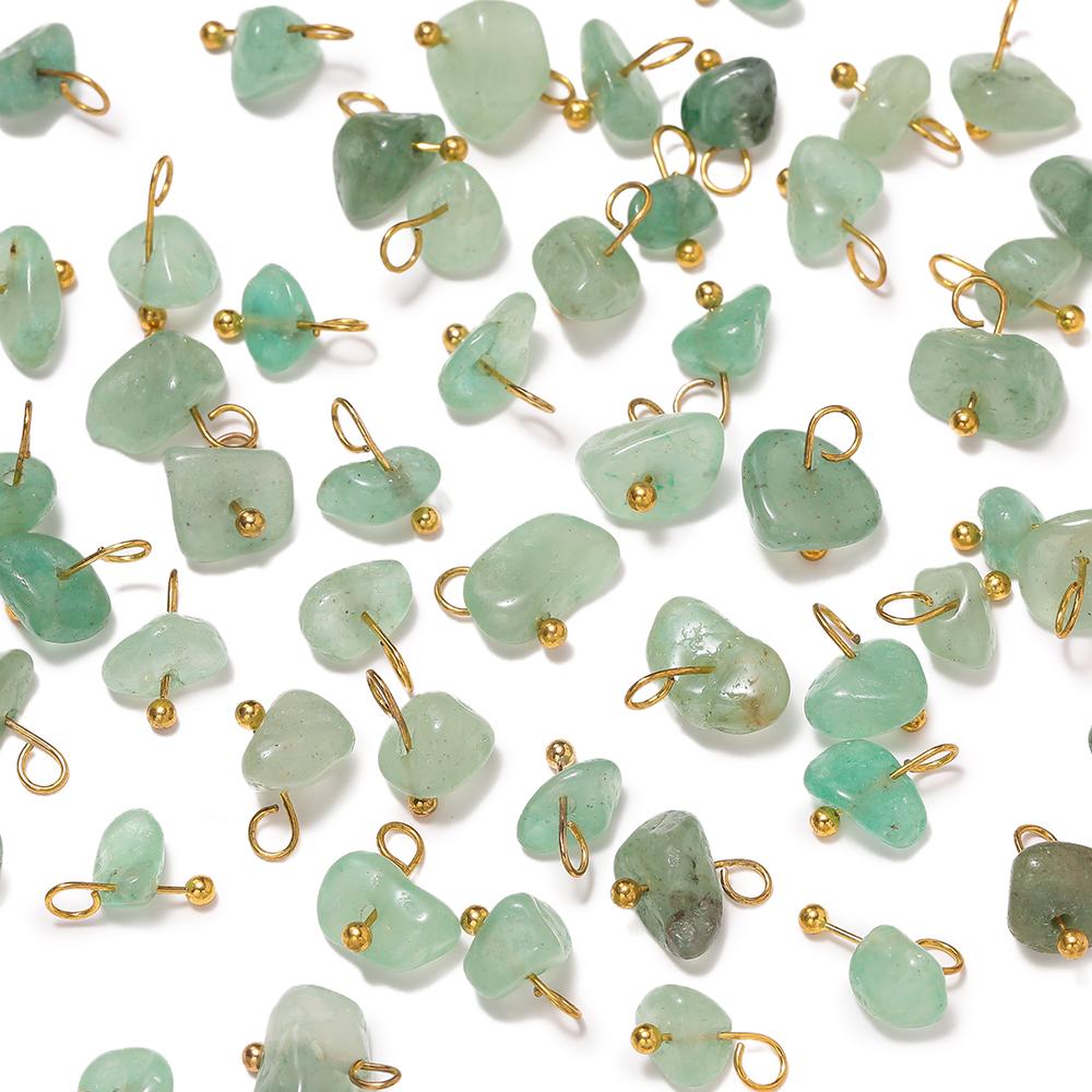 5Pcs Irregular Natural Stone Bead Pendant Multicolor 3-20mm Broken Stone Pendant Nine Needle Pin for Necklace DIY Jewelry Making