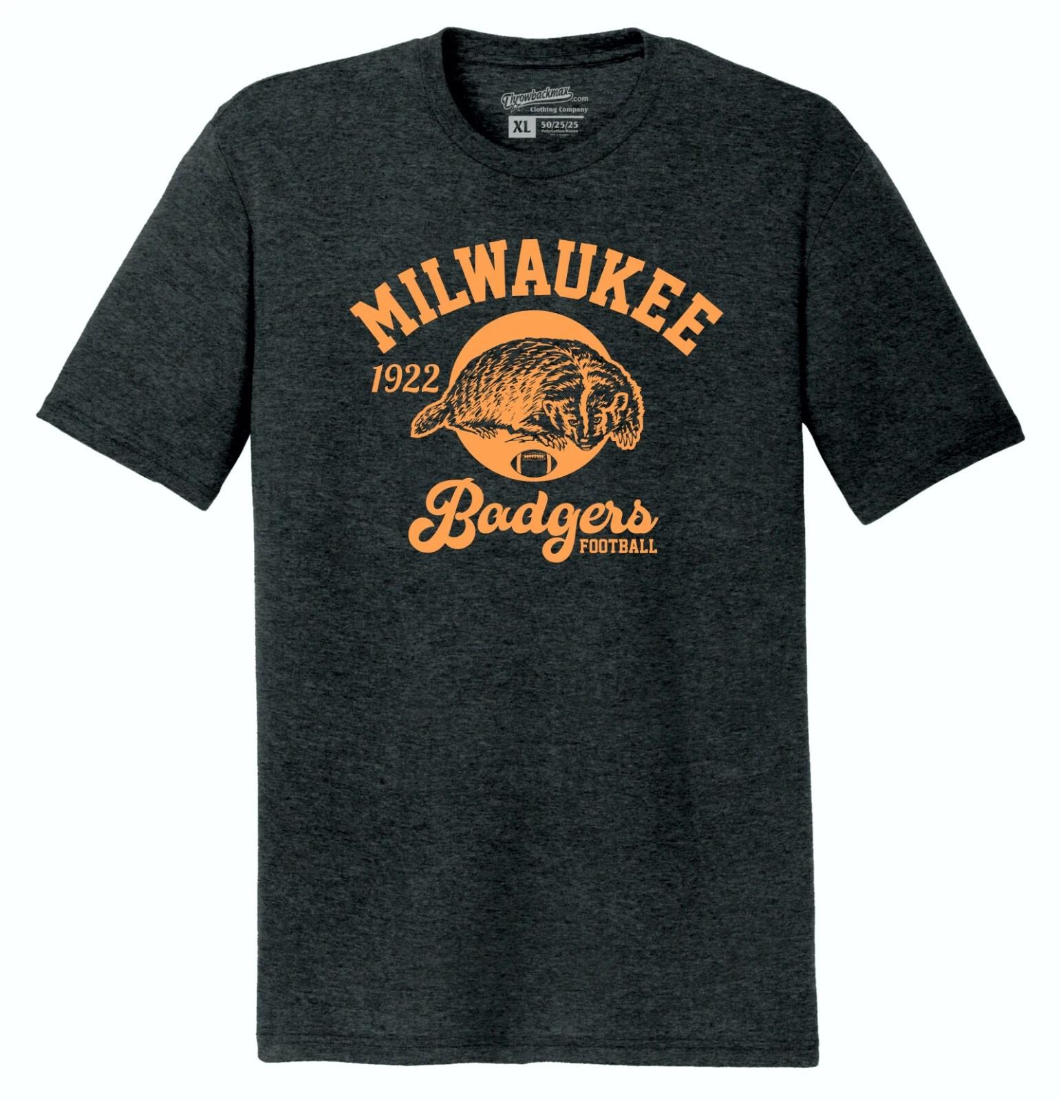 Milwaukee Badgers 1922 Football TRI-BLEND Tee Shirt - Green Bay Packers M