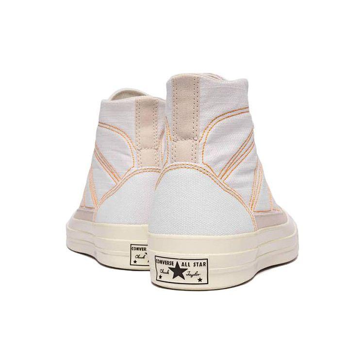 Converse Chuck 70 Hi Comfortable Casual Durable High-Top Canvas Shoes Unisex Sneakers White Orange A00470C