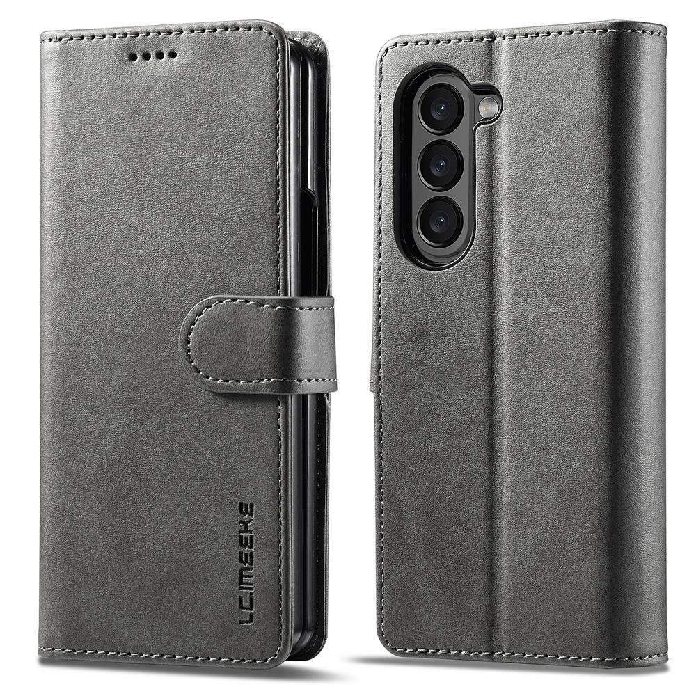 LC.IMEEKE For Samsung Galaxy Z Fold6 5G Case Calf Texture Magnetic Clasp Stand Phone Cover