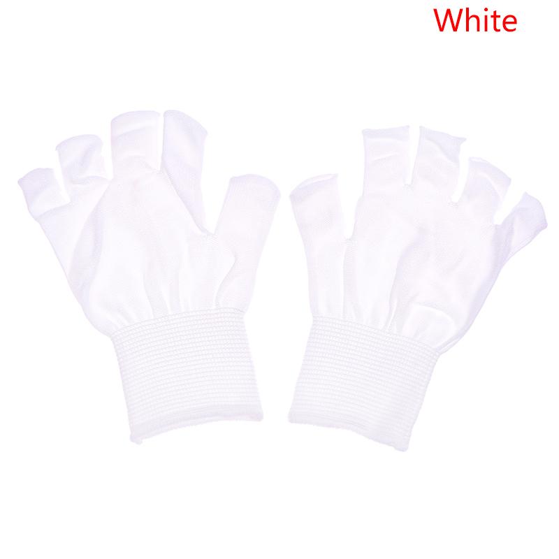 

2 шт. Защитные перчатки от УФ-лучей, перчатки для ногтей, светодиодная лампа для ногтей, защита от УФ-излучения, перчатки для маникюра и дизайна ногтей белый