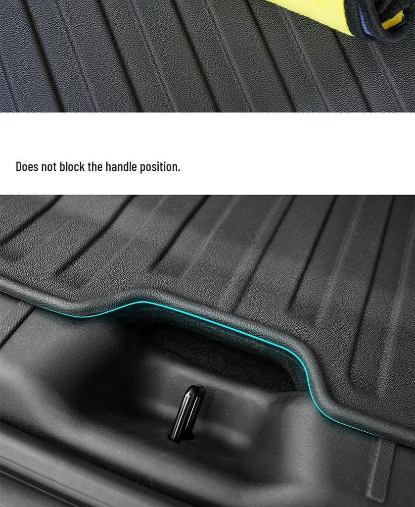 Qixian Trunk Mat Set for Tesla Model Y (Refreshed Version) - TPE Front & Rear Mats