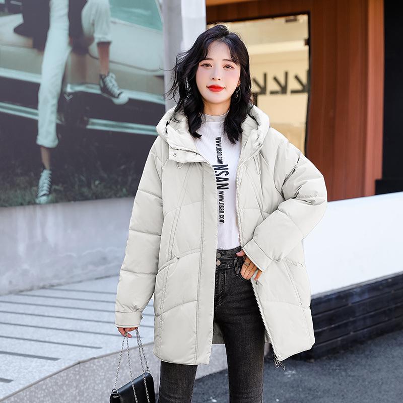 Women's Mid-Length Down Cotton Coat 2023: Hot Style, New Plus Size, Thick, Fashionable, Loose, Warm Cotton-Padded Jacket