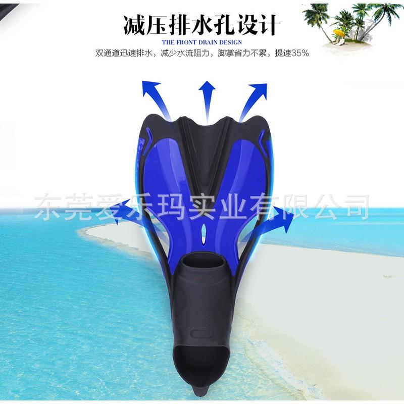 Adult Open-Heel Swim Fins Snorkeling Scuba Diving PPTPR Material Size XS To XXL 36-46