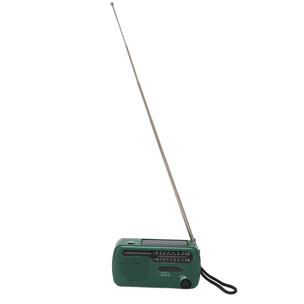 Hand Crank Solar Radio AM FM SW1 SW2 Camping LED Flashlight Multiband Camping Emergency Radio for Outdoor