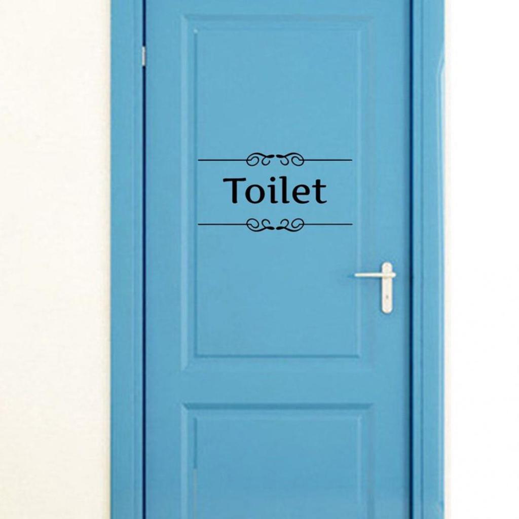 Removable Waterproof Bathroom Toilet Door Wall Decal Sticker Home DIY Decor