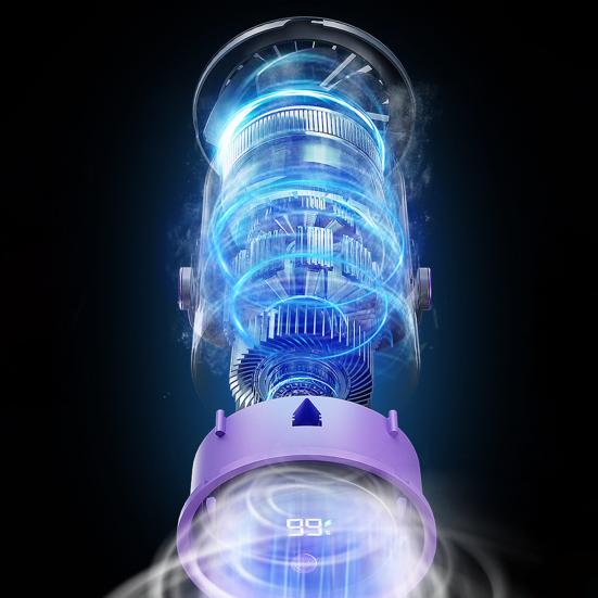 Desk Fan Digital Display 100 Speeds Strong Airflow Low Noise 360-Degree