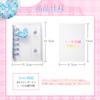 Sticker book for A7 sticker includes 10 sticker heart glitter cute girls, transparent, size, binder, 6-hole, refills, pattern, parts, removable,