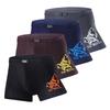 4 Pcs Men's Underwear Printed Boxer Shorts Youth Breathable Modal Underpants