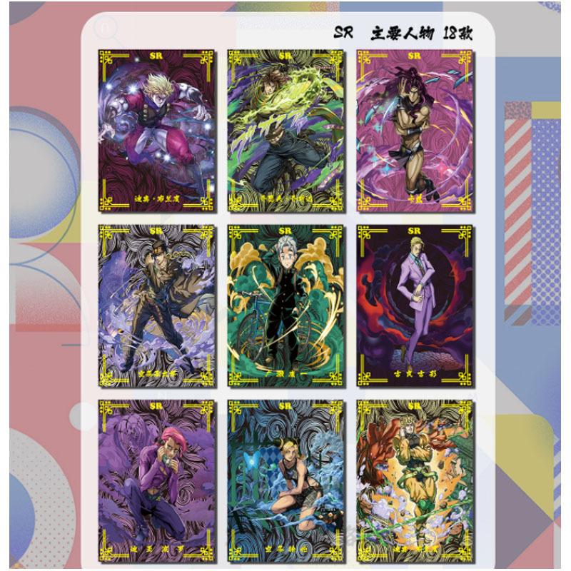 JOJO's Bizarre Adventure Cards Golden Wind Cards Diamond Flash Gold Hot Anime Collection Toys Gifts