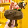 Creative and Cute Brioche Bread and Cheese Plush Keychain Bag Pendant Afternoon Tea Key Chain for Friends