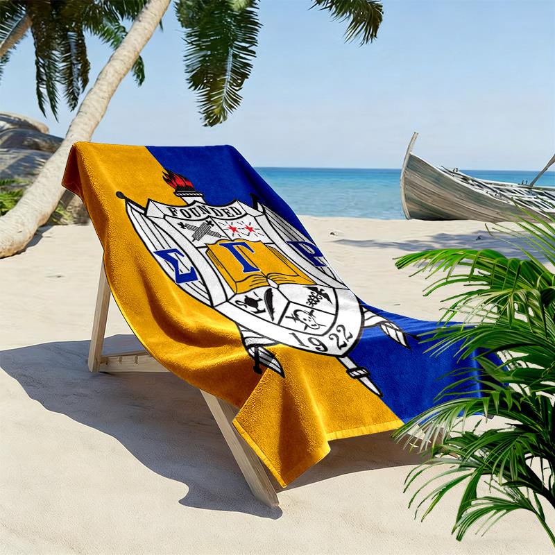 Sigma Gamma Rho Print Beach Towel, Large Soft Quick Dry Towel for Beach Camping Swimming