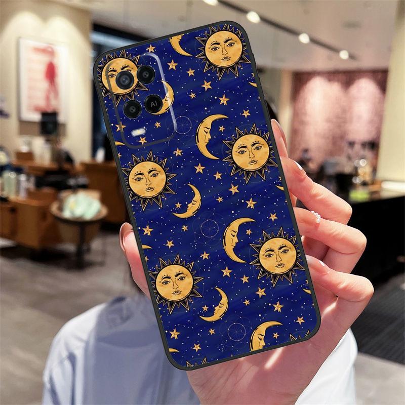 

Винтажный чехол Луна, Солнце и Звезды для Oppo A40 A60 A80 A18 A38 A58 A78 A98 A16 A76 A96 A15 A17 A77 A74 A94 A54 A57S OPPO A77 5G