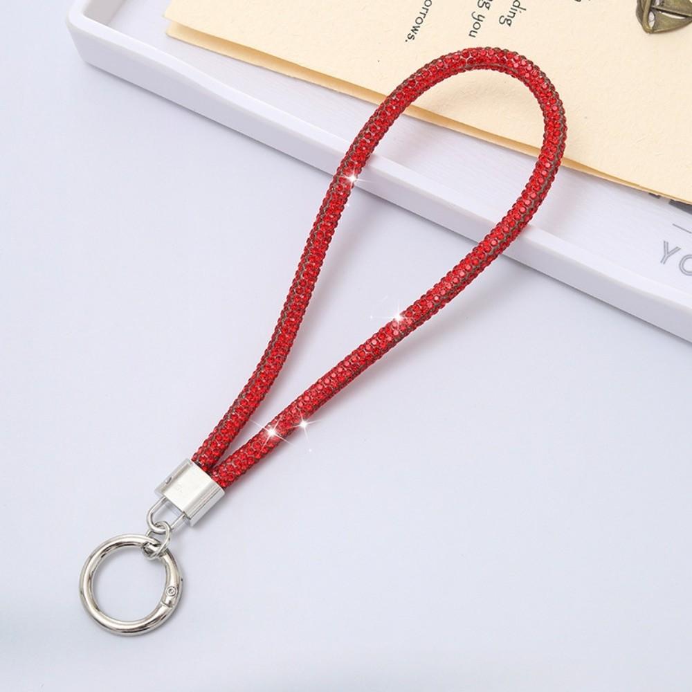 Fashion Glitter Rhinestone Phone Lanyard Bright Bling Bling Crystal Wrist Straps Hanging Anti-lost Rope Phone Accessories
