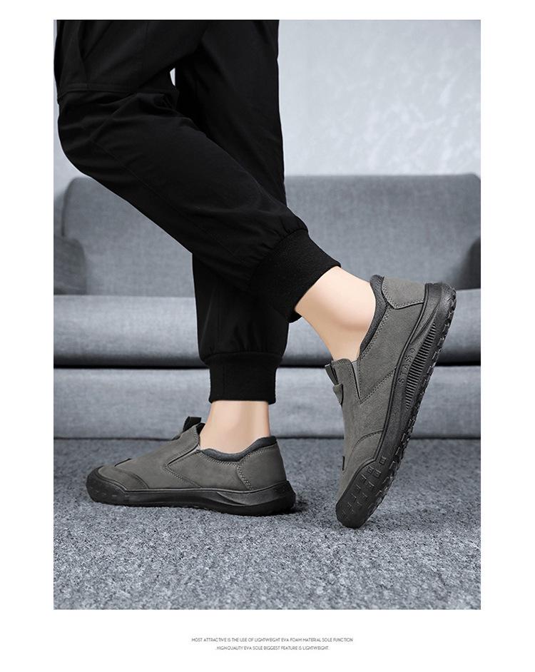 Herren Atmungsaktive Rutschfeste Slip-On Arbeitsschuhe - Verschleißfestes Sport Skate & Arbeitsschutzschuhwerk