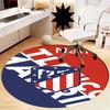 Custom Name Atlético Madrid Printed Round Rug Carpet Chair Rug Area Rug Entryway Doormats,for Office Chair Living Room Bedroom Kitchen Room.