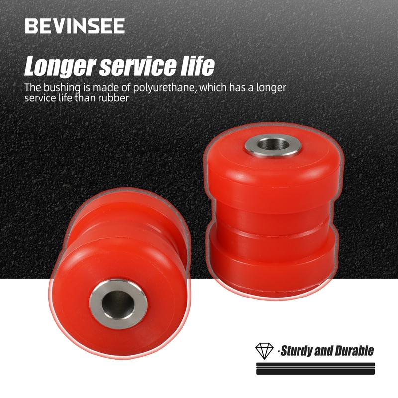 BEVINSEE 80A Polyurethane Rear Outer Upper Control Arm Bushing for BMW E46 E36 E85 E86 E89, Adjustable Camber Bushing Kit