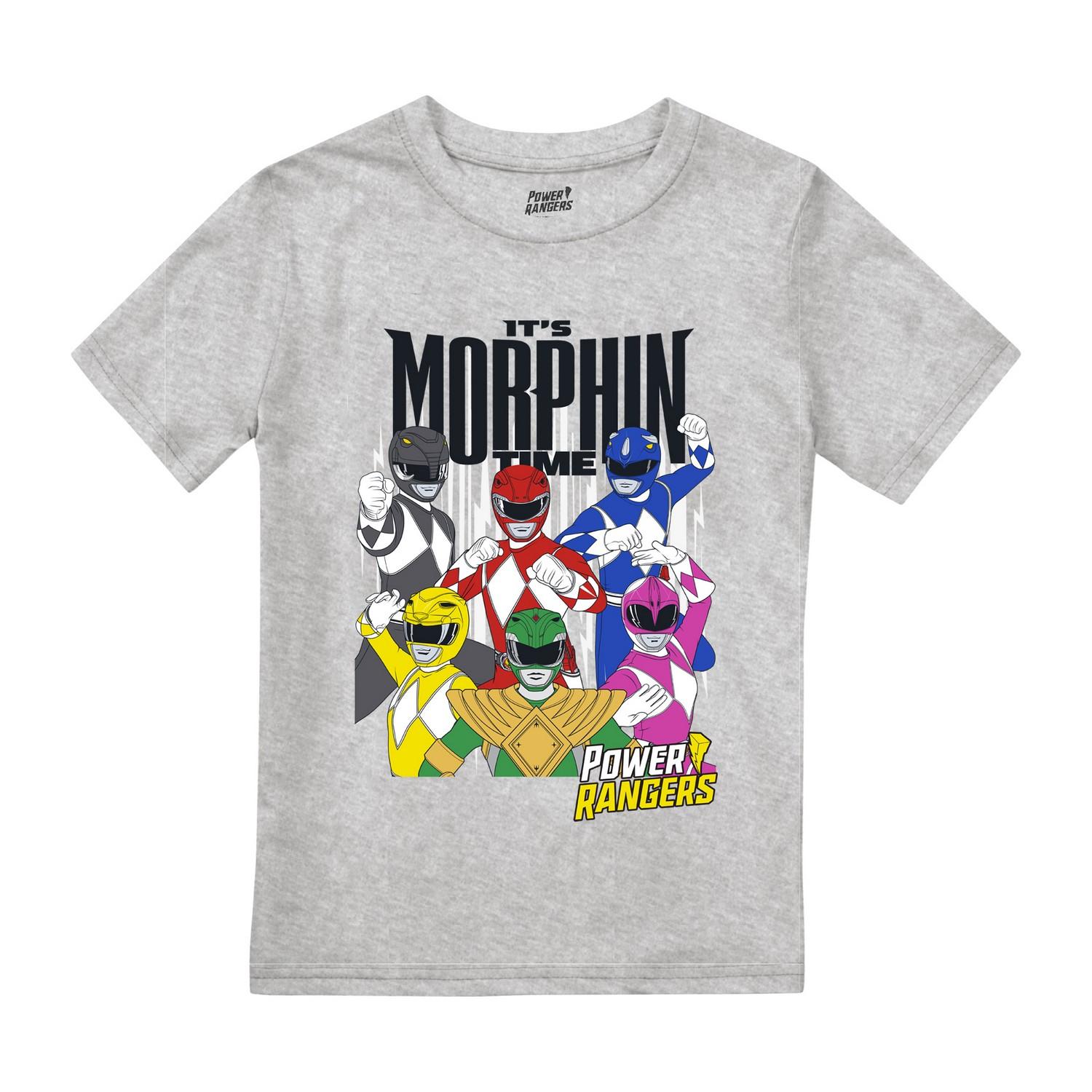 Power Rangers Jongens It&Acirc;&acute;s Morphin Time T-shirt 5-6 Years grijs