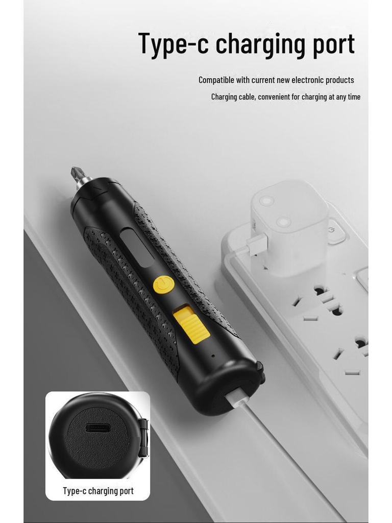 High-Torque Handheld Lithium Screwdriver: Compact, Multi-Function, High-Speed Tool for Convenient Screw Fastening