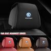 O5Leather Car Seat Headrest Protective Cover Accessories For VW Polo Golf Tiguan Passat Touareg Magotan ID.3 Touran GTI