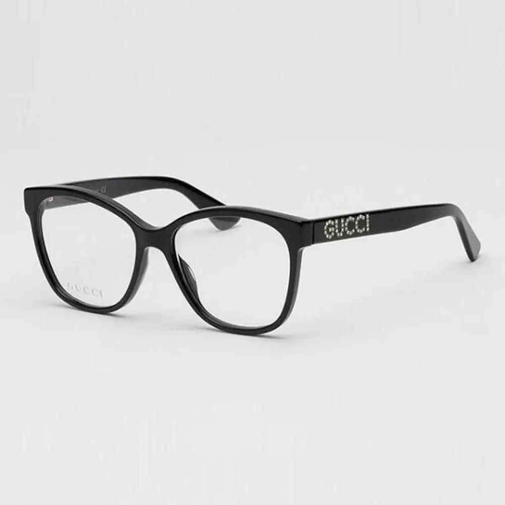 

[Gucci] Eyeglass Frames GG0421O 001 Daily Square Fashion Horn-rimmed Glasses for Men & Women Cubic Embellishments