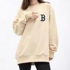 MLB Old Flower Sweatshirts Unisex Beige Crew Neck Moderate Regular 3AMTM0114-43BGS