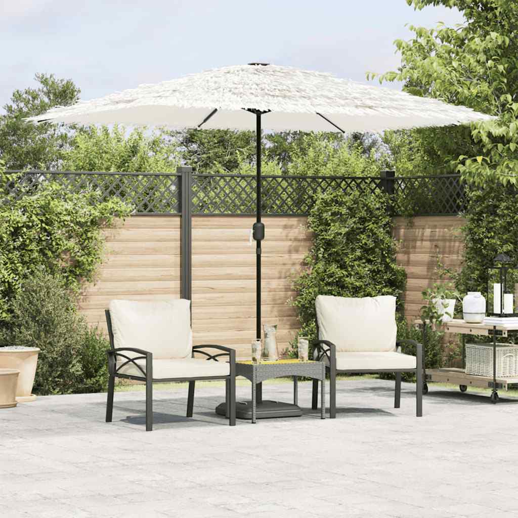 White Sun Umbrella with Steel Pole 300 x 200 x 250 cm