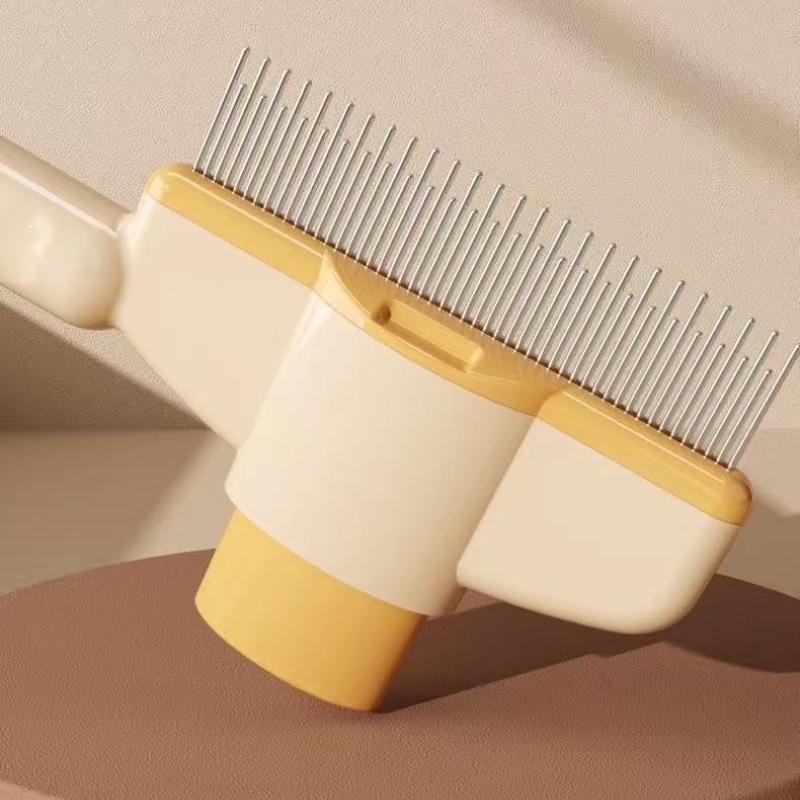 Self Cleaning Pet Brush for Cats Dogs Deshedding Tool Dematting Comb for Long Hair Removes Loose Fur
