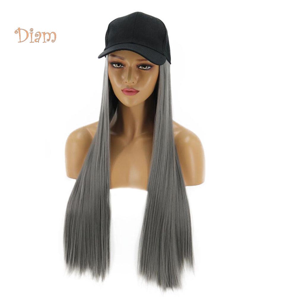 

NO.PS 2 в 1 Длинный прямой синтетический парик с накладными волосами для вечеринки Аксессуары для волос темно-коричневого