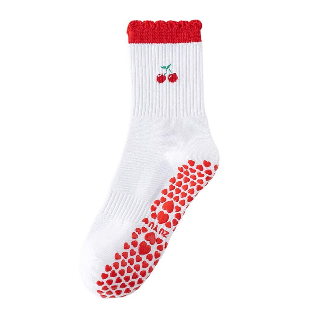 Cotton Yoga Socks Harajuku Street Bowknot Embroidery Socks New Mid Tube Socks