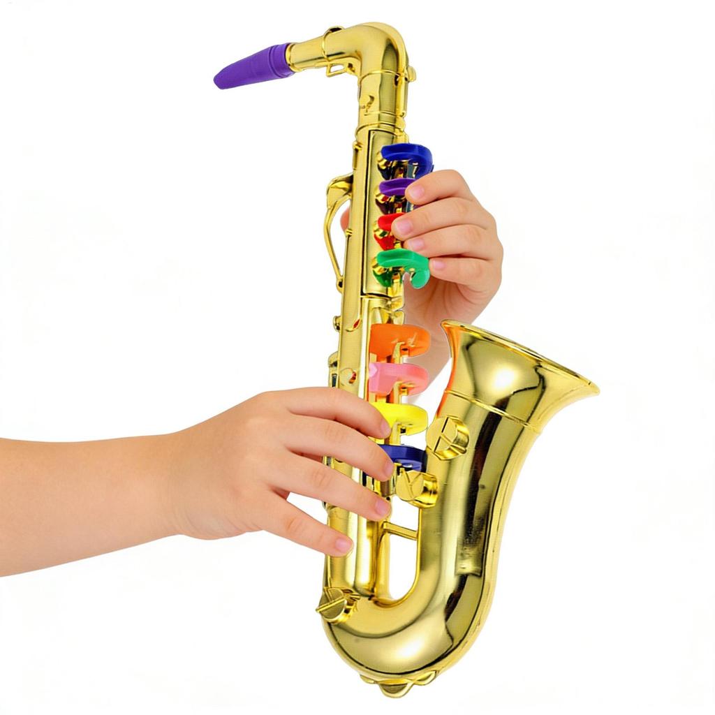 Kids Toy Saxophone Playable Musical Instrument Educational Lightweight Sax For Beginners, Party Birthday School Performance