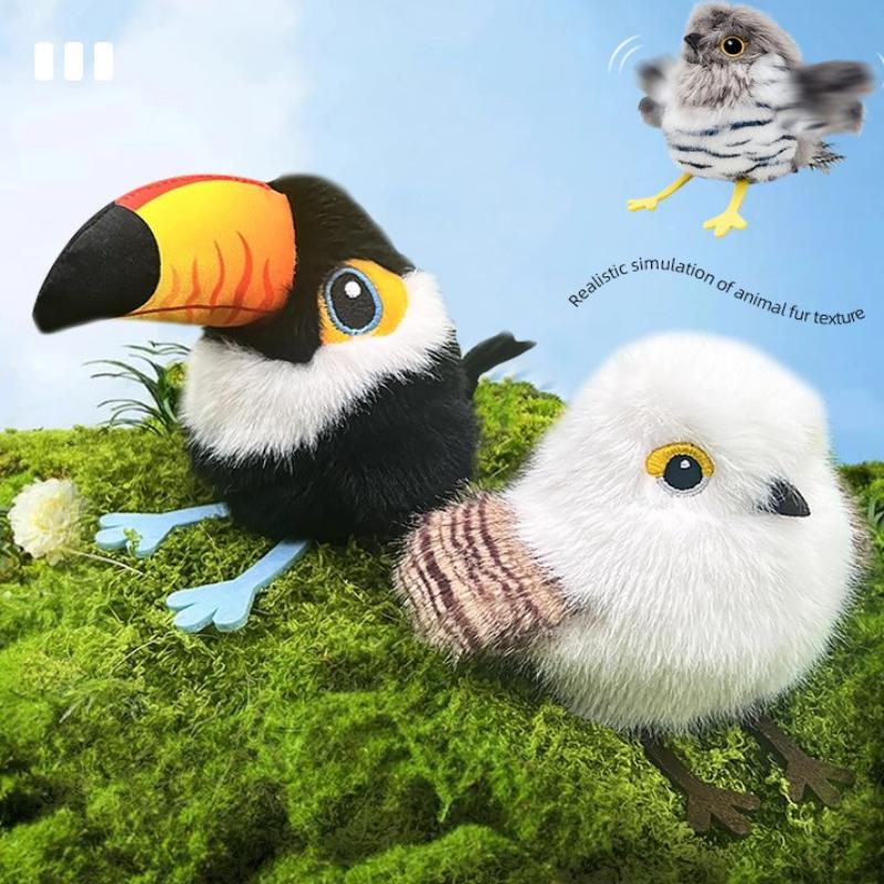 Pet Cat Realistic Bird-Sounding Toy Self-Entertaining And Entertaining Electric Cat Teaser