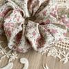 French Retro Floral Ponytail Holders For Women Aesthetic Oil Painting Flower Headbands Versatile Daily Hair Elastic