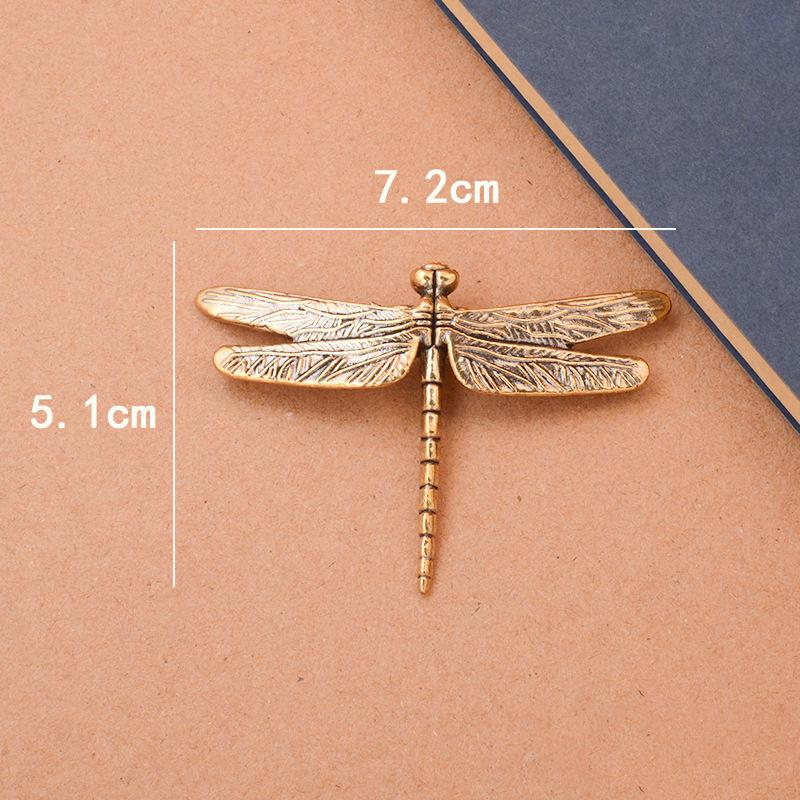 1Pcs Retro Copper Mini Lion Sculpture Desktop Brass Animal & Insect Miniature Figurine Antique Statue Office Decoration Crafts