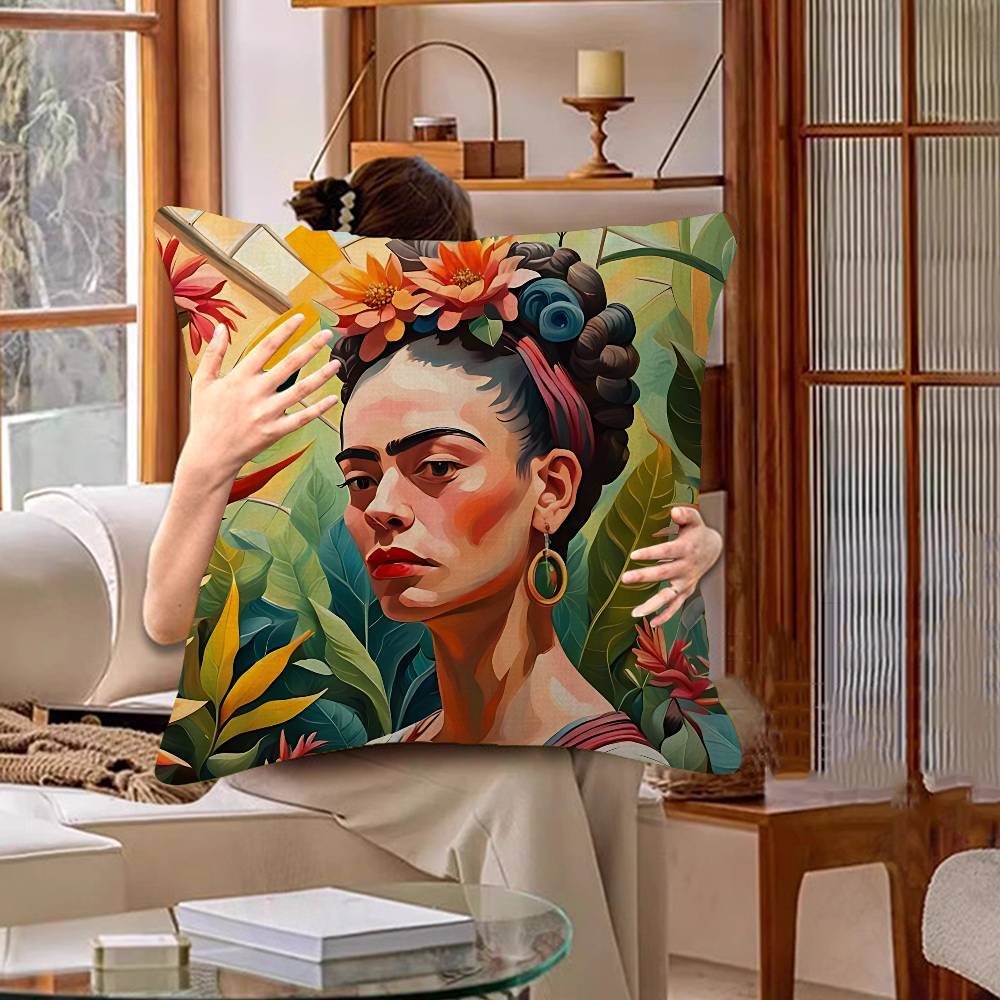 F-Frida K-Kahloes Art Pillow Cushion Cover Pillowcase Living Room Sofa Home Decor Customized