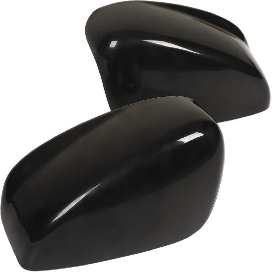 Acouto Door Mirror Covers for 2008‑2012, Car Rearview Door Mirror Caps Side Door Wing Mirror Cap Covers Glossy Black Replacement