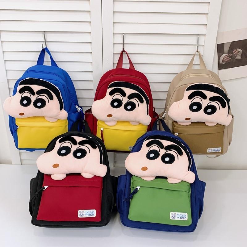 Crayon Shin Chan Capybara Pattern Kids Backpack Breathable Schoolbag Cute Gift