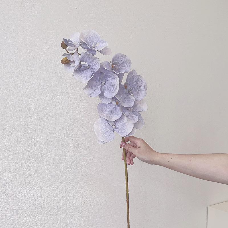 

2 шт. Ретро искусственные цветы 10 голов фаленопсис 90 см домашняя цветочная композиция свадьба гостиная ваза украшение реквизит для фотосъемки искусственный цветок циан