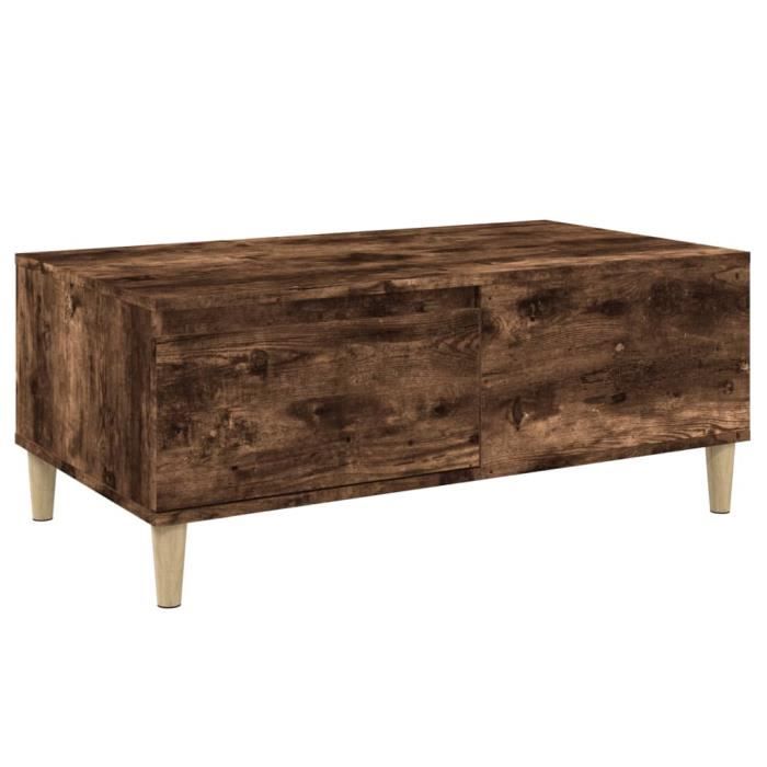 VidaXL Coffee Table Smoked Oak 90x50x36.5 Cm Engineered Wood 821113