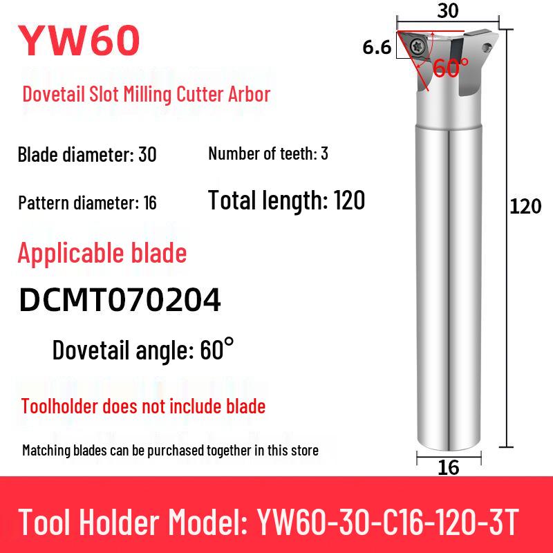 45°-75° CNC V-Shaped Dovetail Groove Milling Cutter with Inner Hole
