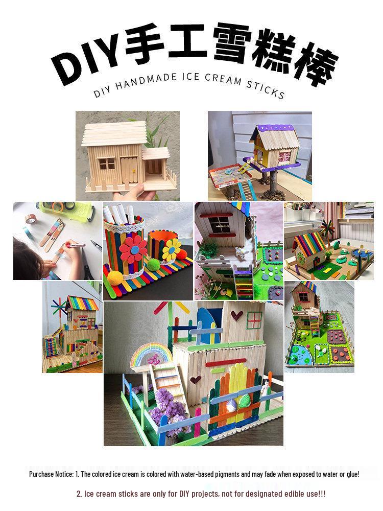 Colorful Wooden Craft Sticks for DIY and Kids’ Projects
