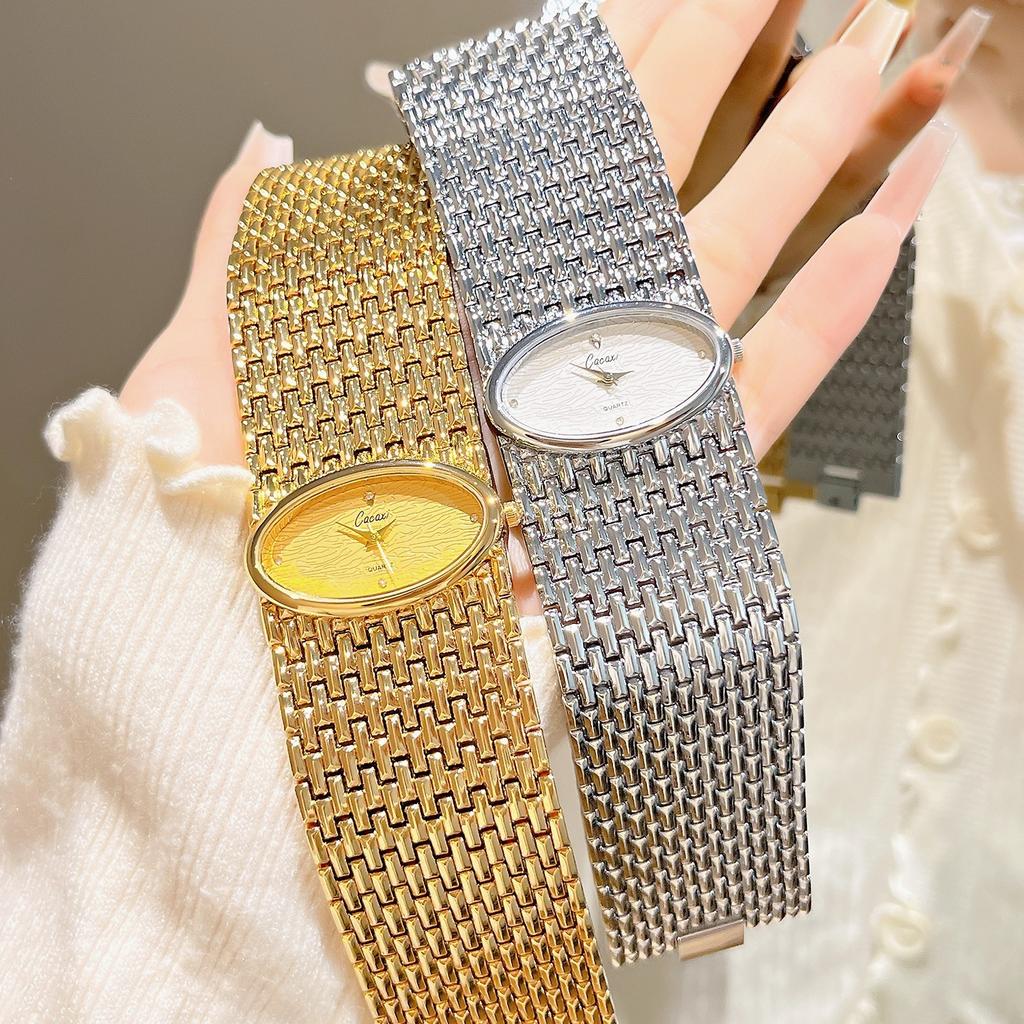 Relojes de cuarzo vintage para mujer, modernos y de nicho, nuevo temperamento para mujeres, relojes europeos y americanos