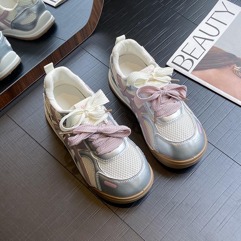 Thick-soled German Training Shoes Women's Small White Shoes Women's Mesh Breathable 2025 Spring and Summer New Trendy Casual Shoes Sports Shoes