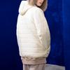 adidas Originals Péřová bunda s kapucí Jednobarevná Teplá Pohodlná Měkký bavlněný kabát Pánská bunda Krémová HL9213