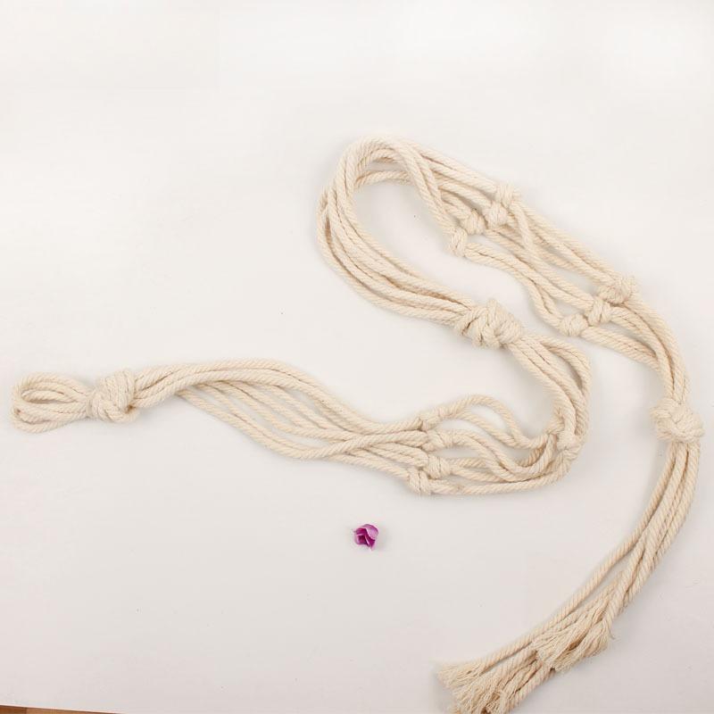 Macrame Plant Hanger Woven Cotton Rope Creative Garden Hanging Planter for Succulent Plants Home Decoration, Rope Only