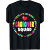 Damen Lustiges Stolzes Pflegekraft-Team Krankenschwester-Dankbarkeitswoche T-Shirt - Herzdesign mit Empathisch, Freundlich, Ruhig, Zuverlässig & Freundlich Schriftzug