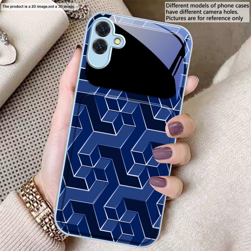 

Abstract geometric grid For Samsung A01 02 03 Core 04 05 06 10 12 13 14 5G 15 16 M02 12 Note 8 9 10 20 glass Ultra phone case Galaxy A01